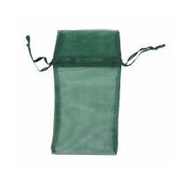 Organza drawstring pouch (dark green)-2 3/4